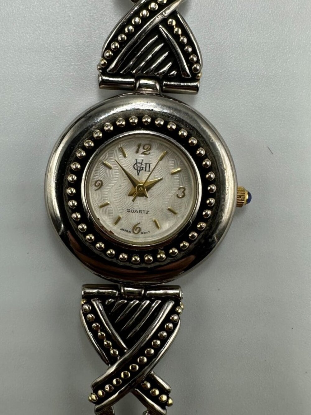 3/$30 Gloria Vanderbilt Women Watch Chain Link Band Silver Tone 6.5 Inch
